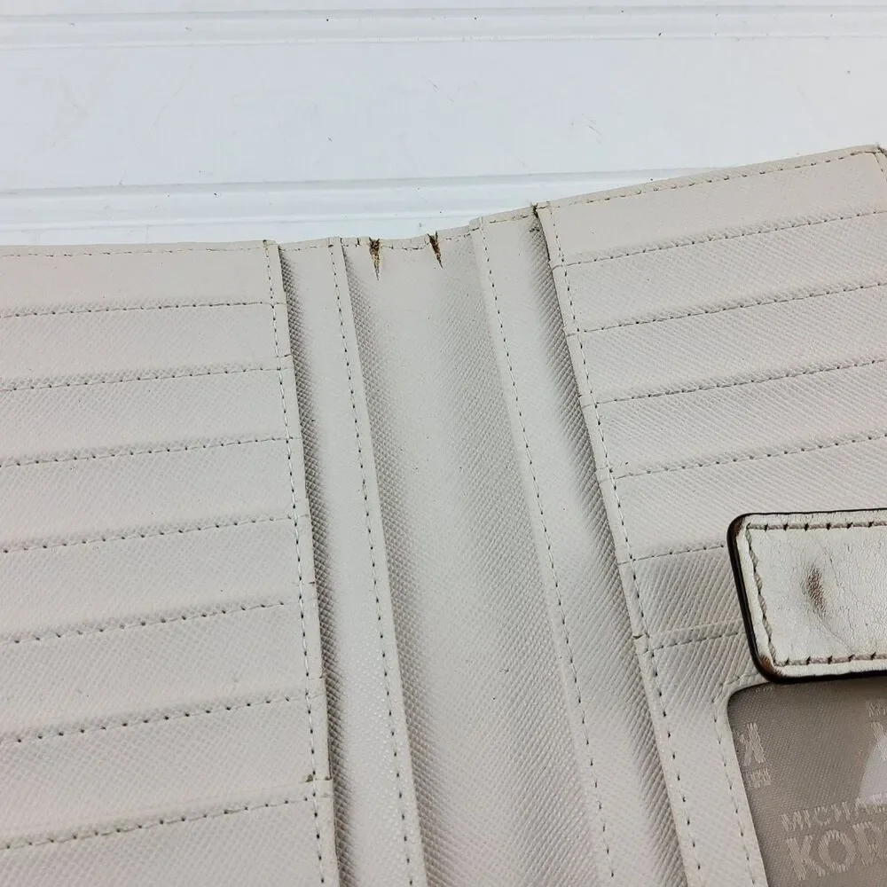 Michael Kors MK Signature Leather Trim Full Size Wallet